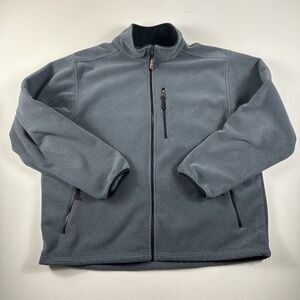 LL Bean Fleece Jacket Mens 2XL Gray Full Zip Sweater Sweatshirt ‎ 0WN26